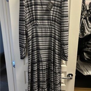 Area Stars Chevron Stripped Open Back Dress